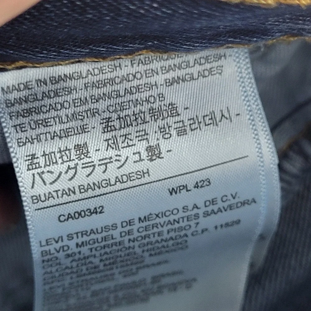 Levis 505 Regular Fit Straight Leg Jeans Mens 30x31 Blue Denim